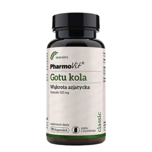 Gotu kola -wąkrota azjatycka ekstrakt 125 mg- krążenie, poprawa funkcji poznawczych, odmładzanie organizmu