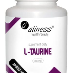 L-Taurine 800 mg x 100 Vege caps energia i młodość,SERCE, PO TRENINGU