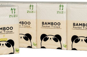 Kieszonkowe chusteczki higieniczne Bez chloru. Bez BPA z bambusa 4-warstwowe 8-pak