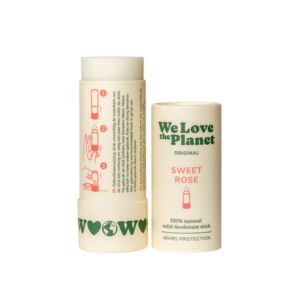 Dezodorant w sztyfcie SWEET ROSE długotrwała świeżość; 100% naturalna formuła