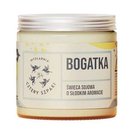 Bepieczna Naturalna świeca sojowa o kwiatowym aromacie YLANG-POMARAŃCZA-BERGAMOTKA-SOSNA 4SZPAKI - obrazek 2