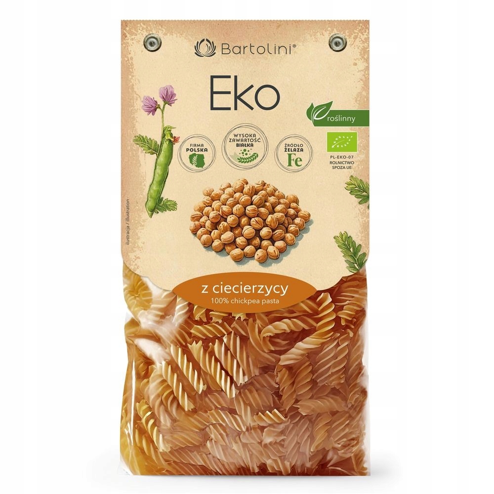 Makaron z ciecierzycy, świderki, EKO, 250 g