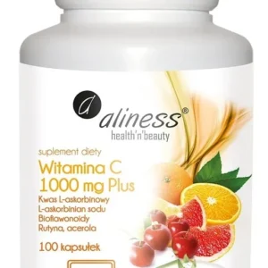 Witamina C 1000 mg Plus Z RUTYNĄ  - 100 kapsułek - DELIKATNA DLA ŻOŁĄDKA