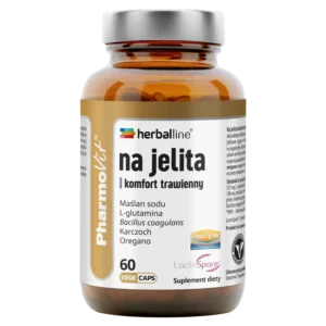 nowość na IBS I ODPORNOŚĆ - SKŁAD WYBITNY! Na jelita Komfort Trawienny, 60 kapsułek PharmoVit HerbalLine