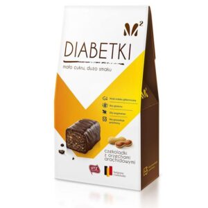 Czekoladki orzech arachidowy Diabetki, 100g dla tych,którzy potrzebują zdrowszej wersji cukierków