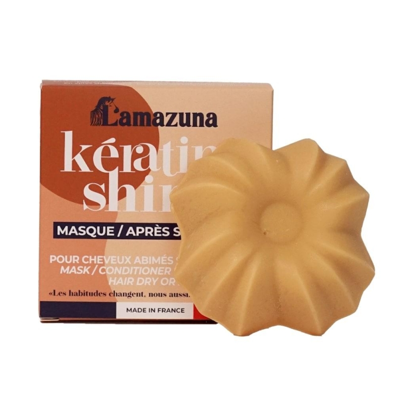 Maska i odżywka 2w1, do włosów zniszczonych, suchych lub matowych, KERATYNA ROŚLINNA, 74 ml, Lamazuna niszowy wyjątkowy produkt wegański