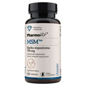 PharmoVit MSM Siarka organiczna 750 mg, 120 tabletek